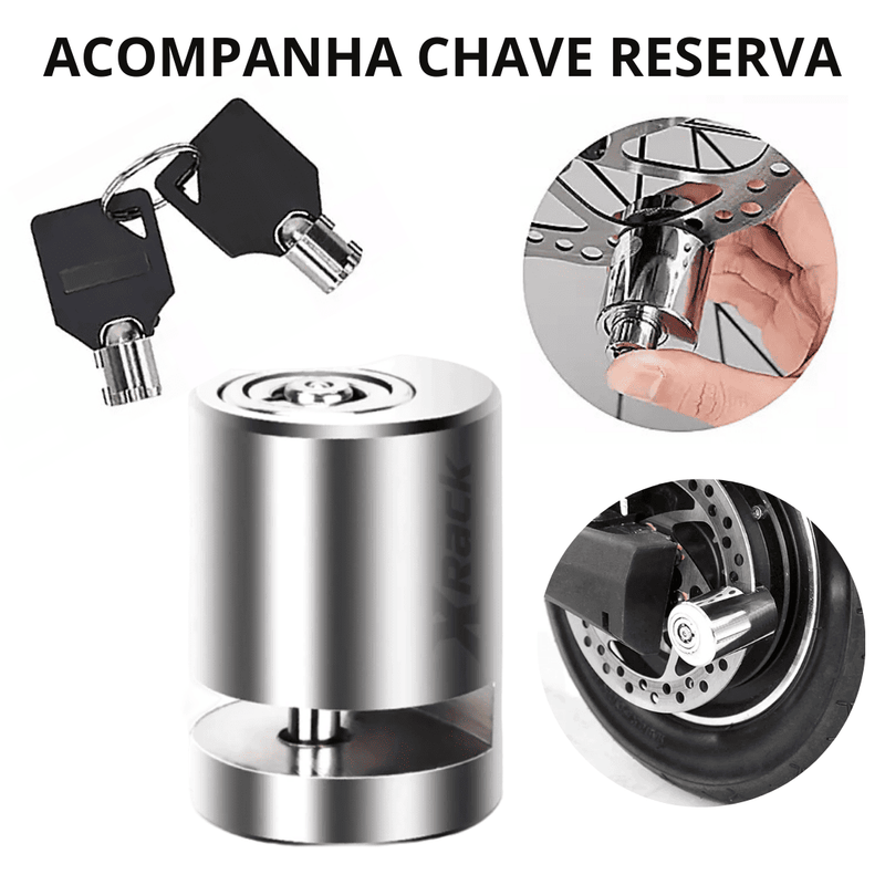 Trava Fort Lock™ Para Freio a Disco Em Aço Temperado - ÚLTIMAS UNIDADES