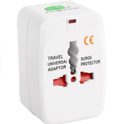 Adaptador de Tomada Universal para Viagem com Proteção Contra Surto Elétrico