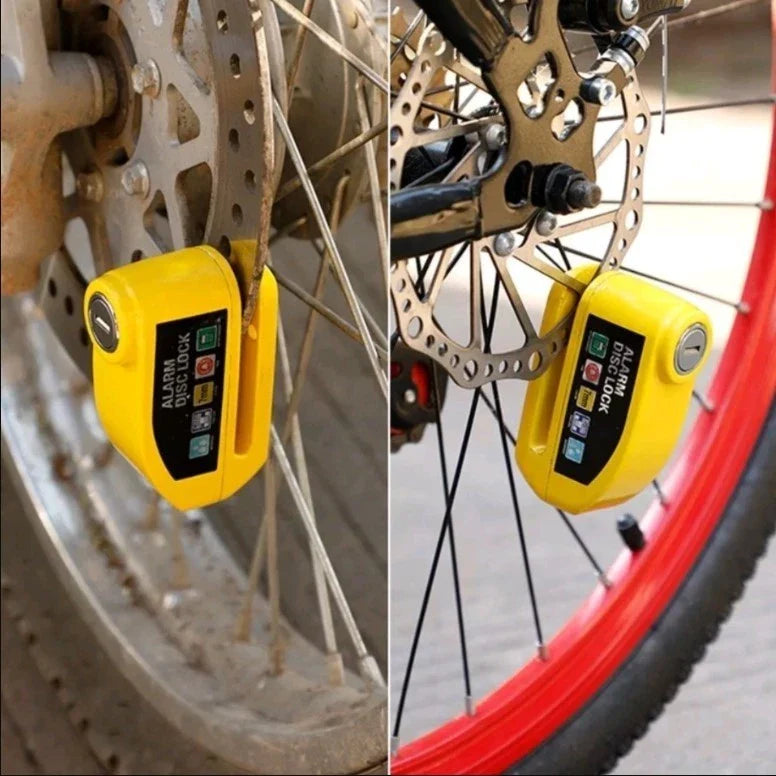 Trava Antifurto Cadeado para Moto com Alarme Sonoro - para Freio a Disco